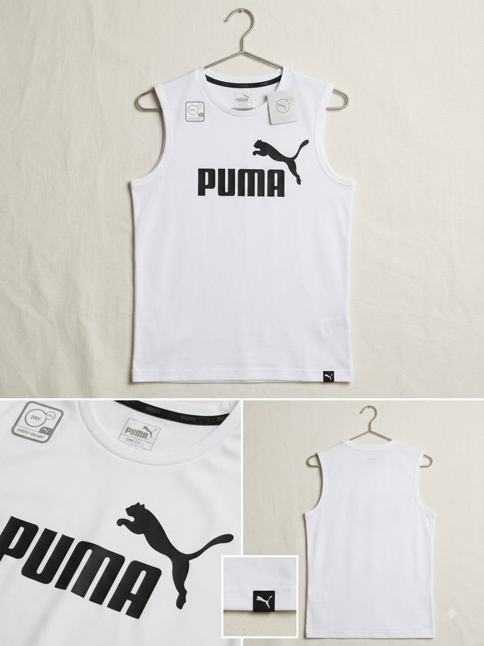 Puma Men’s DryCell Athletic Tank Top Sleeveless Shirt White